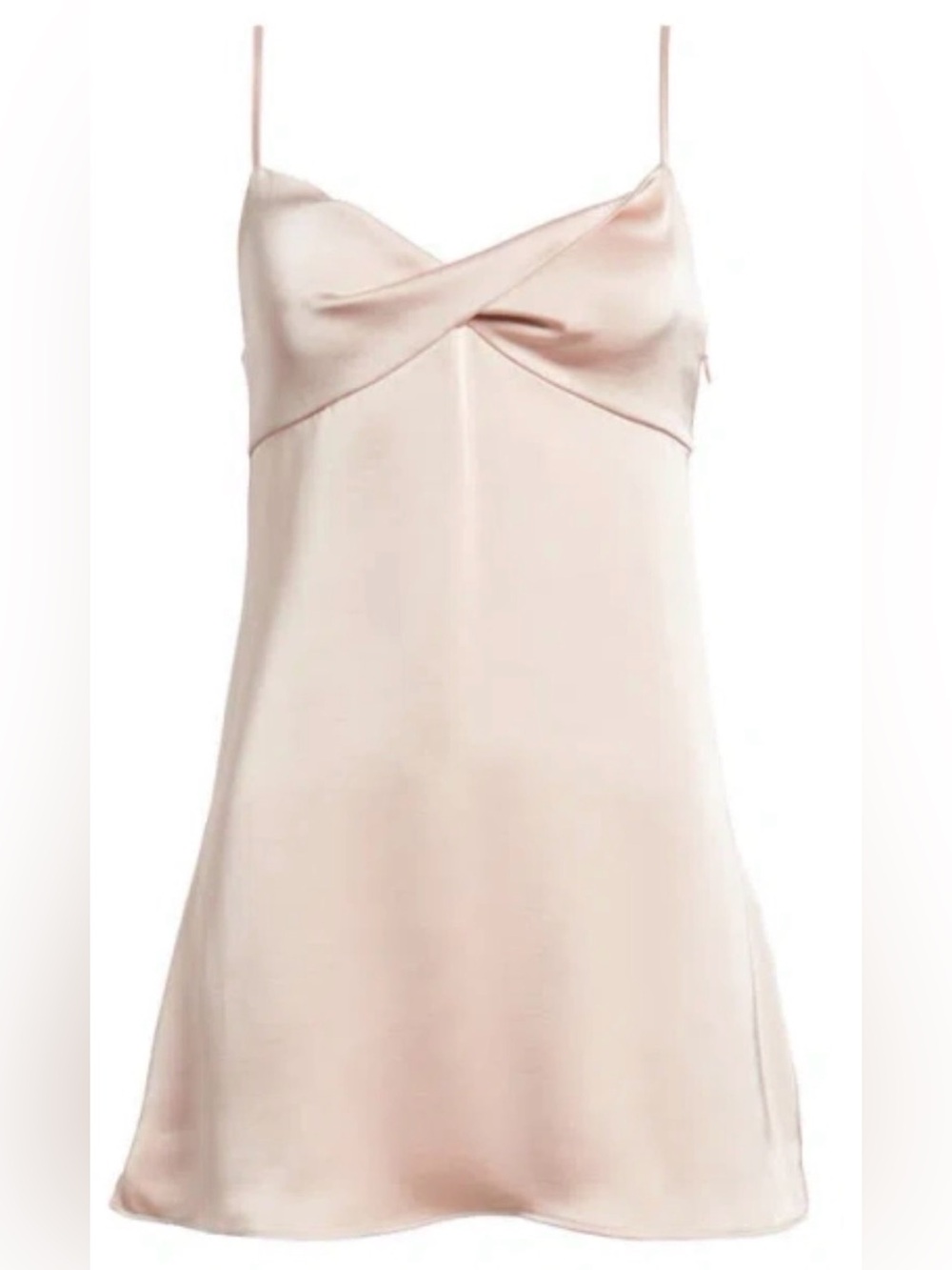 BP Blush Pink Satin Cowl Neck Slip Dress Large NWT